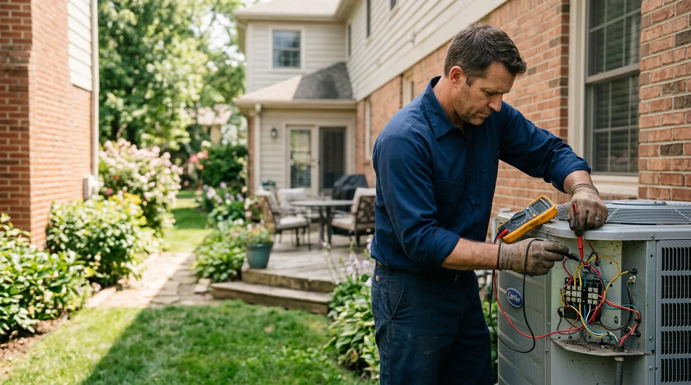 HVAC technician working near Georgetown, IL